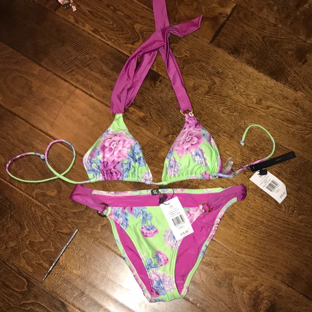 NWT Vix Flora Lime Two-piece